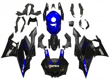 Shop 2022-2024 Yamaha YZF R3/R25 Motorcycle Fairings - Blue Black ENEOS Yamalube