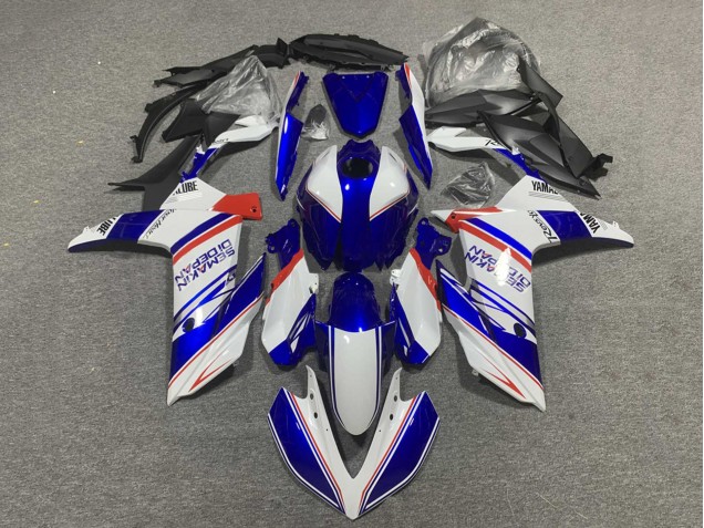 2022-2024 Yamaha YZF R3/R25 Motorcycle Fairings - Blue White Red Semakin Didepan
