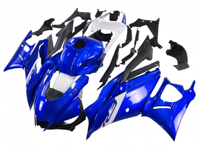 2022-2024 Yamaha YZF R3/R25 Motorcycle Fairings - Blue White Matte Black