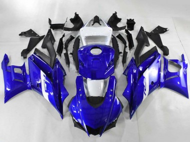 Shop 2022-2024 Yamaha YZF R3/R25 Motorcycle Fairings - Blue White Matte Black