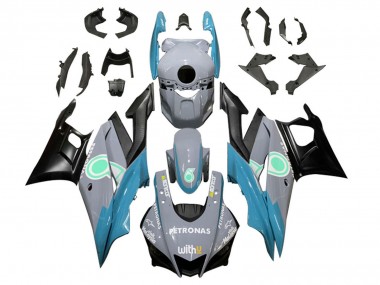 Shop 2022-2024 Yamaha YZF R3/R25 Motorcycle Fairings - Nardo Grey Blue Green Black Petronas