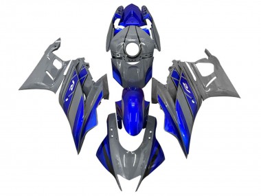 Shop 2022-2024 Yamaha YZF R3/R25 Motorcycle Fairings - Dark Grey Blue