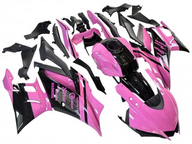 Shop 2022-2024 Yamaha YZF R3/R25 Motorcycle Fairings - Pink Glossy Black Monster