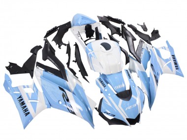 Shop 2022-2024 Yamaha YZF R3/R25 Motorcycle Fairings - White Light Blue