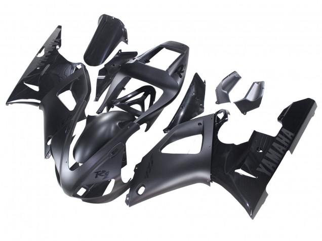 1998-1999 Yamaha YZF 1000 R1 Motorcycle Fairings - Matte Black Glossy Black