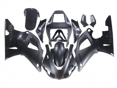 Shop 1998-1999 Yamaha YZF 1000 R1 Motorcycle Fairings - Matte Black Glossy Black
