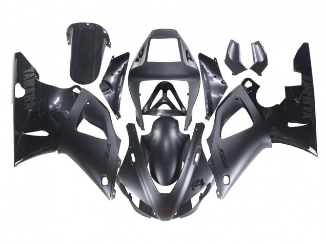 1998-1999 Yamaha YZF 1000 R1 Motorcycle Fairings - Matte Black Glossy Black