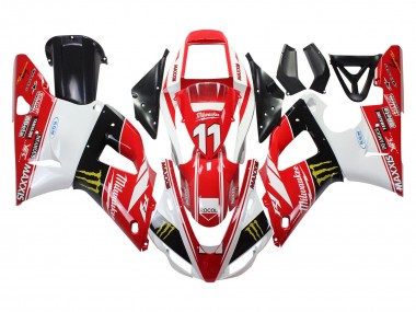 Shop 1998-1999 Yamaha YZF 1000 R1 Motorcycle Fairings - Red White Black Yellow Monster Milwaukee MAXXIS 11