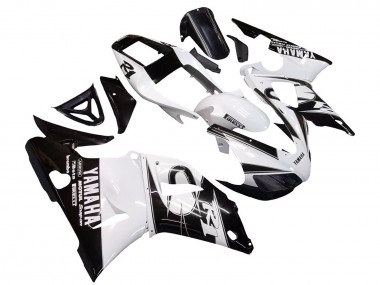 Shop 1998-1999 Yamaha YZF 1000 R1 Motorcycle Fairings - White Glossy Black