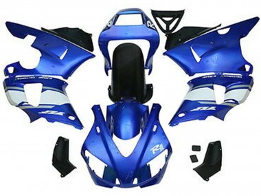 Shop 1998-1999 Yamaha YZF 1000 R1 Motorcycle Fairings - Blue White Glossy Black