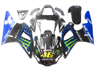 Shop 2000-2001 Yamaha YZF 1000 R1 Motorcycle Fairings - Blue Black Green Monster Yamalube ENEOS 46
