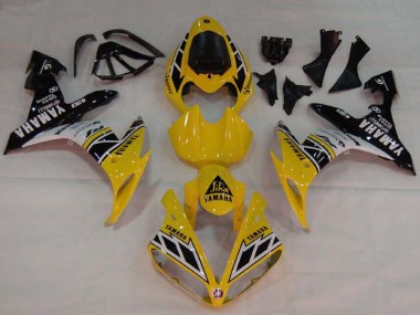 Shop 2004-2006 Yamaha YZF 1000 R1 Motorcycle Fairings - Yellow White Glossy Black