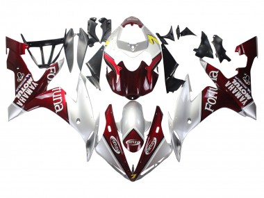 Shop 2004-2006 Yamaha YZF 1000 R1 Motorcycle Fairings - Silver Red Fortuna Motul
