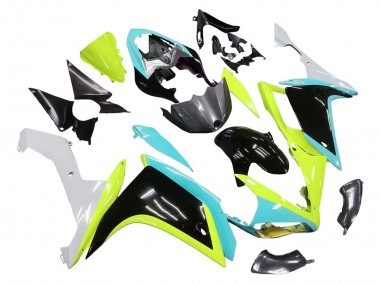 Shop 2007-2008 Yamaha YZF 1000 R1 Motorcycle Fairings - Light Blue Lime Green Black