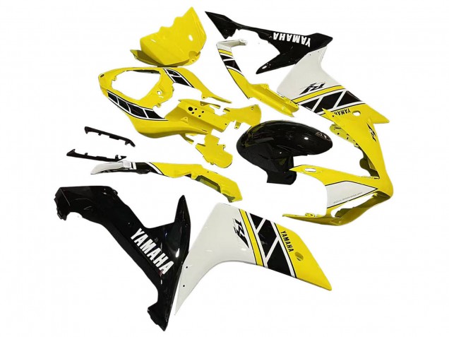 2007-2008 Yamaha YZF 1000 R1 Motorcycle Fairing - Yellow White Black