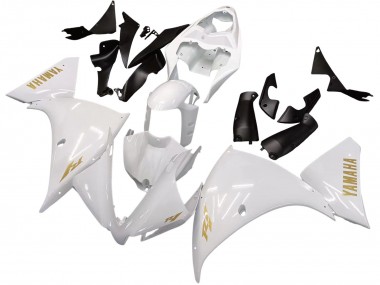 Shop 2012-2014 Yamaha YZF 1000 R1 Motorcycle Fairings - White Gold Decals