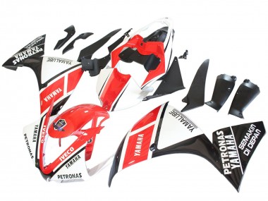 Shop 2012-2014 Yamaha YZF 1000 R1 Motorcycle Fairings - White Red Glossy Black Petronas