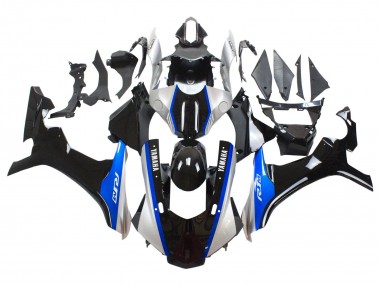 Shop 2015-2019 Yamaha YZF 1000 R1 Motorcycle Fairings - Silver Blue Glossy Black