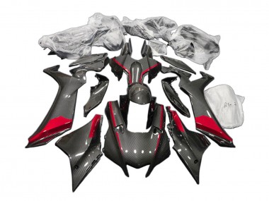 Shop 2020-2025 Yamaha YZF 1000 R1 Motorcycle Fairings - Black Carbon Fiber Red
