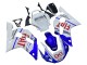 1998-2002 Yamaha YZF 600 R6 Motorcycle Fairings - White Blue Red Fiat 99