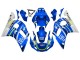 1998-2002 Yamaha YZF 600 R6 Motorcycle Fairings - White Blue Neon Yellow Fiat Motul Michelin