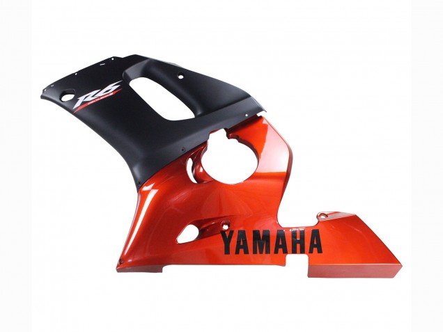 1998-2002 Yamaha YZF 600 R6 Motorcycle Fairings - Orange Matte Black