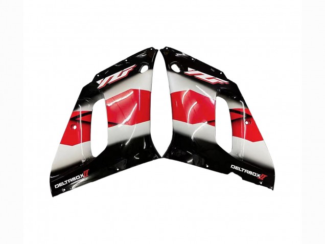 1998-2002 Yamaha YZF 600 R6 Motorcycle Fairing - Red White Glossy Black