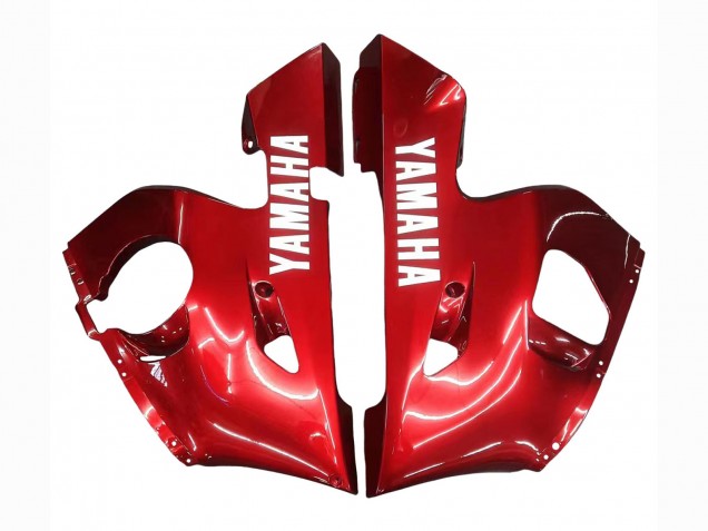 1998-2002 Yamaha YZF 600 R6 Motorcycle Fairings - Red White Glossy Black