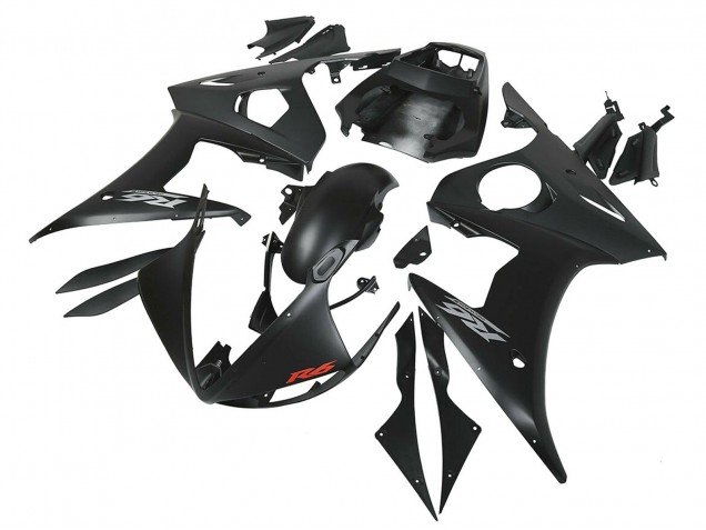 2003-2004 Yamaha YZF R6 Motorcycle Fairings - Matte Black