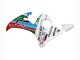 2003-2004 Yamaha YZF R6 Motorcycle Fairings - White Blue Green Red Kastinee Dunlop Motul