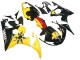 2003-2004 Yamaha YZF R6 Motorcycle Fairings - Yellow Red Glossy Black 46