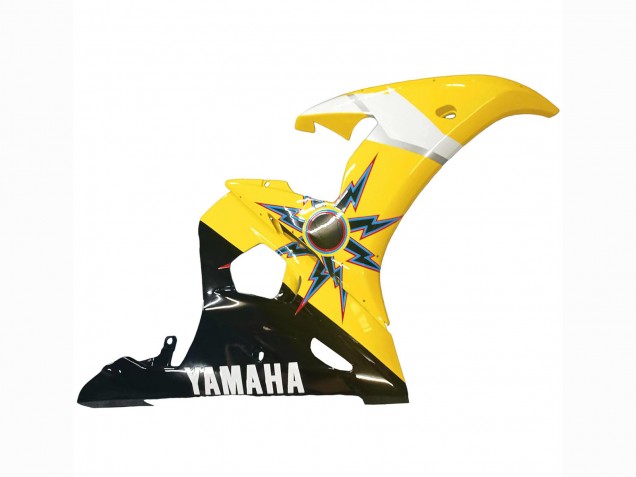 2006-2009 Yamaha YZF R6S Motorcycle Fairings - Yellow Red Glossy Black 46