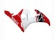 2006-2009 Yamaha YZF R6S Motorcycle Fairing - White Red Glossy Black
