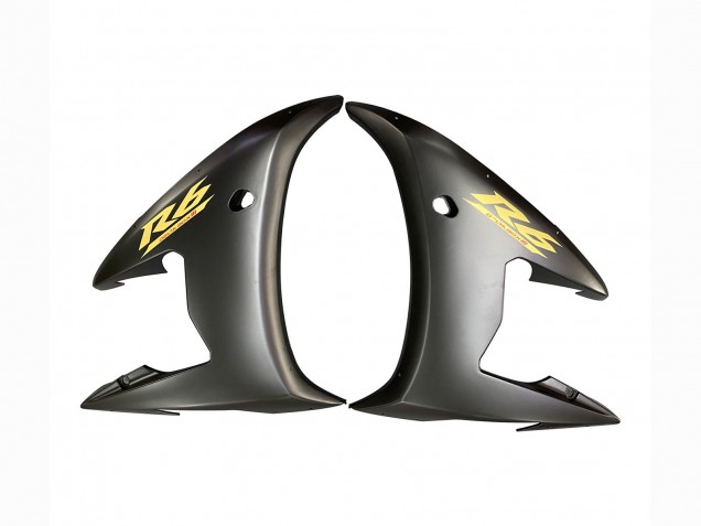 2003-2004 Yamaha YZF R6 Motorcycle Fairings - Glossy Black Matte Black Gold Decals