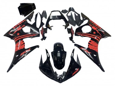 Shop 2006-2009 Yamaha YZF R6S Motorcycle Fairing - Glossy Black Red