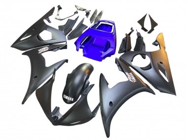 Shop 2003-2004 Yamaha YZF R6 Motorcycle Fairings - Blue Matte Black