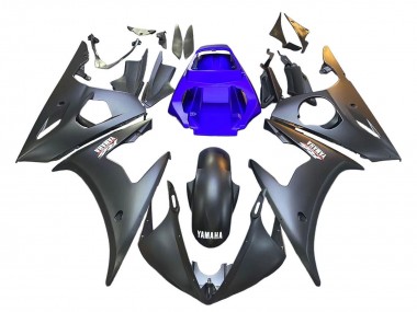 Shop 2006-2009 Yamaha YZF R6S Motorcycle Fairings - Blue Matte Black