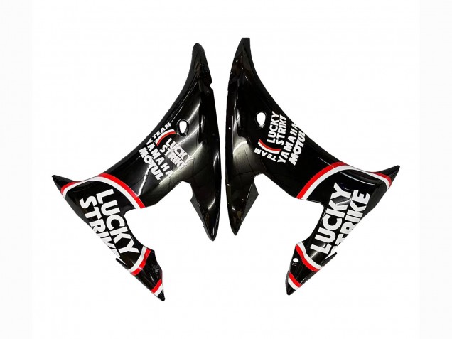 2003-2004 Yamaha YZF R6 Motorcycle Fairings - Glossy Black Red White Lucky Strike Motul