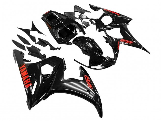 2006-2009 Yamaha YZF R6S Motorcycle Fairings - Glossy Black Red