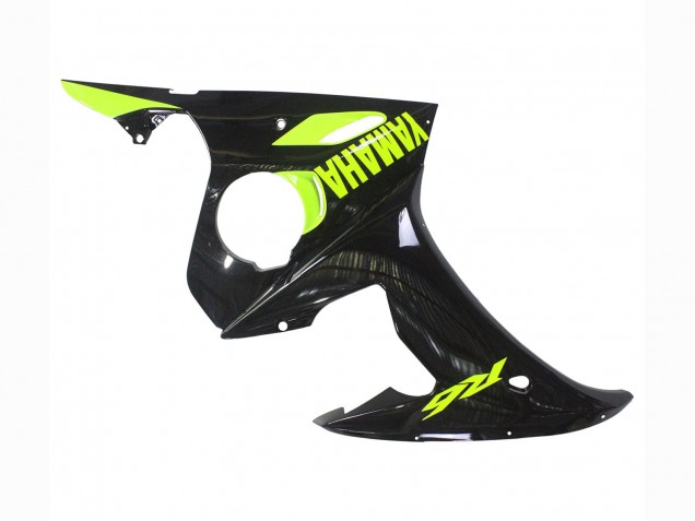 2003-2004 Yamaha YZF R6 Motorcycle Fairings - Glossy Black Neon Yellow