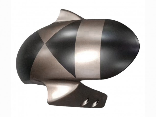 2006-2009 Yamaha YZF R6S Motorcycle Fairings - Grey Matte Black Geometric