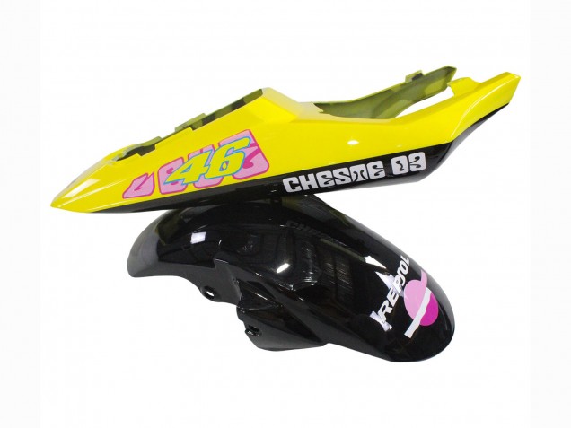 2006-2009 Yamaha YZF R6S Motorcycle Fairings - Yellow Pink Glossy Black Rossi Repsol 46