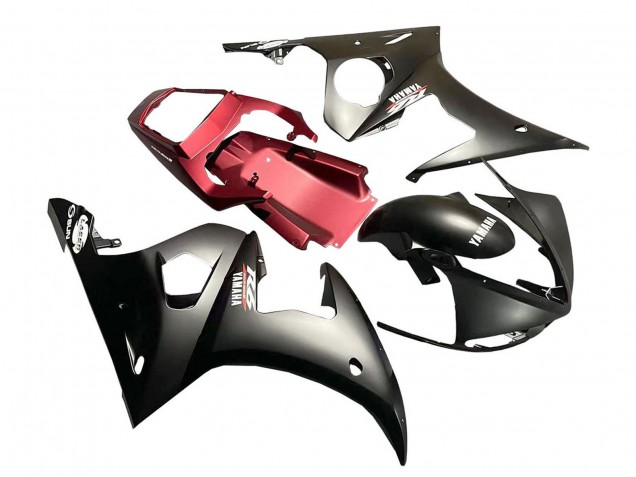 2006-2009 Yamaha YZF R6S Motorcycle Fairing - Red Matte Black