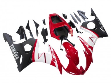 Shop 2003-2004 Yamaha YZF R6 Motorcycle Fairings - Red White Matte Black
