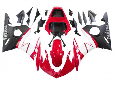 Shop 2006-2009 Yamaha YZF R6S Motorcycle Fairings - Red White Matte Black