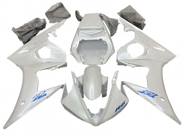 2003-2004 Yamaha YZF R6 Motorcycle Fairings - White