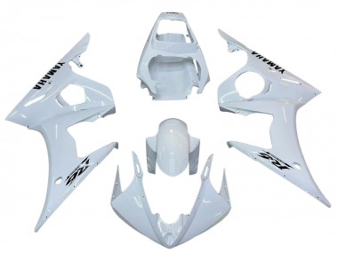 Shop 2003-2004 Yamaha YZF R6 Motorcycle Fairings - White Black Decals