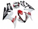 2003-2004 Yamaha YZF R6 Motorcycle Fairings - White Red Glossy Black Motul