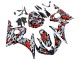 2003-2004 Yamaha YZF R6 Motorcycle Fairings - Black Red Grey Camouflage