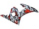 2006-2009 Yamaha YZF R6S Motorcycle Fairings - Black Red Grey Camouflage